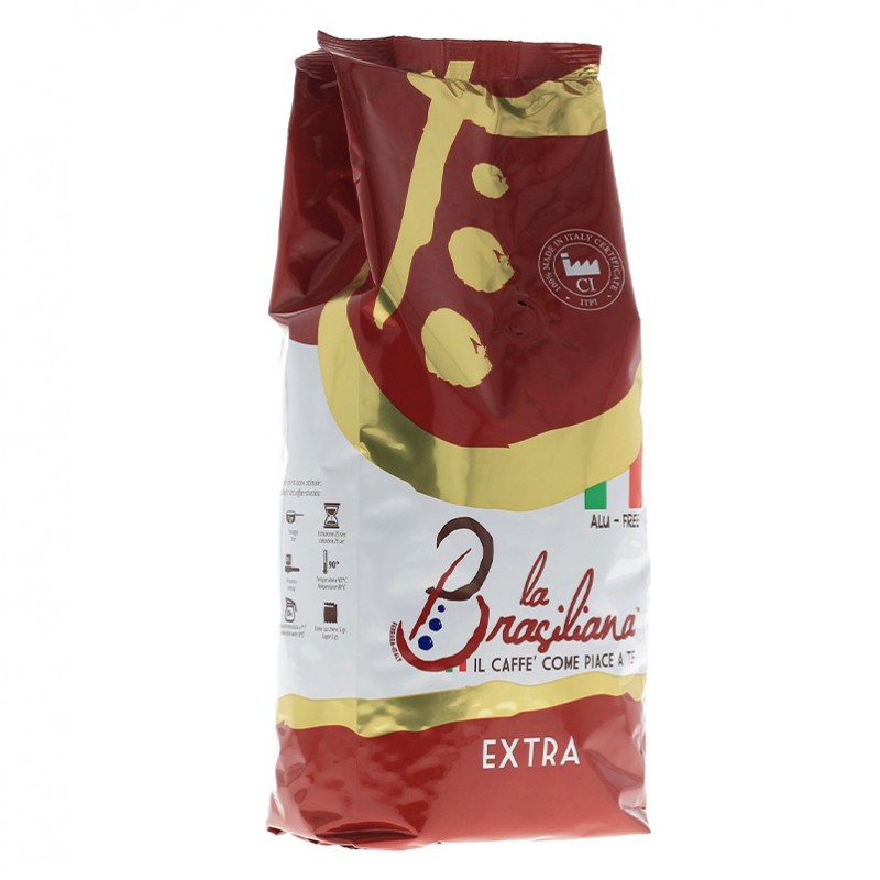 Kawa ziarnista La Brasiliana Rosso Extra 1kg